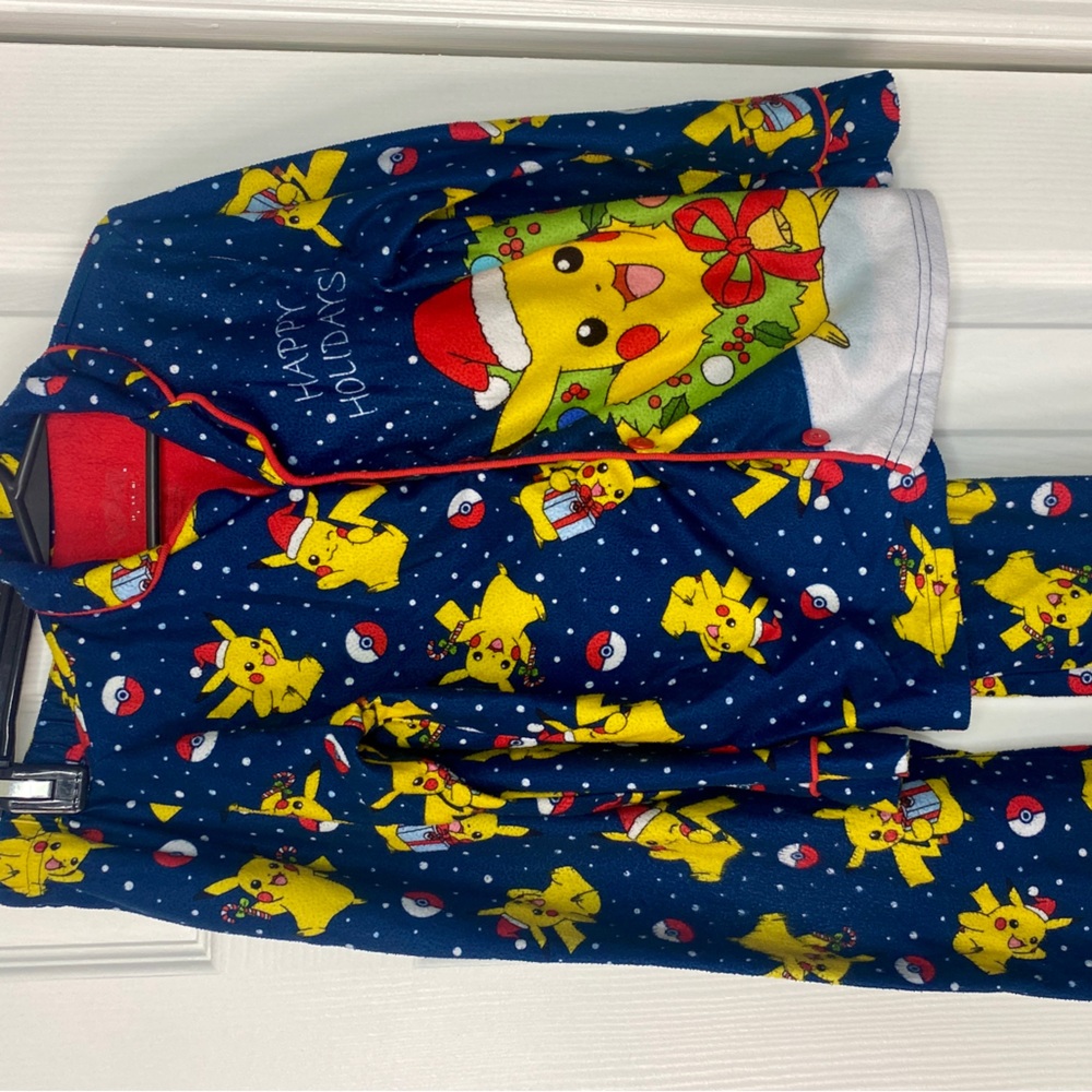 XS Pokémon Pikachu 2pc Christmas pajamas